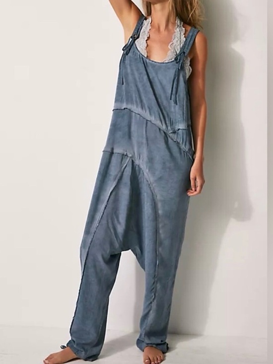 Free People Pants - NWOT Free People Slouchy Relaxed Act Natural Shapeless Harem Romper One Piece XS